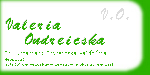 valeria ondreicska business card